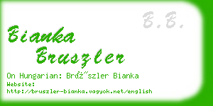 bianka bruszler business card